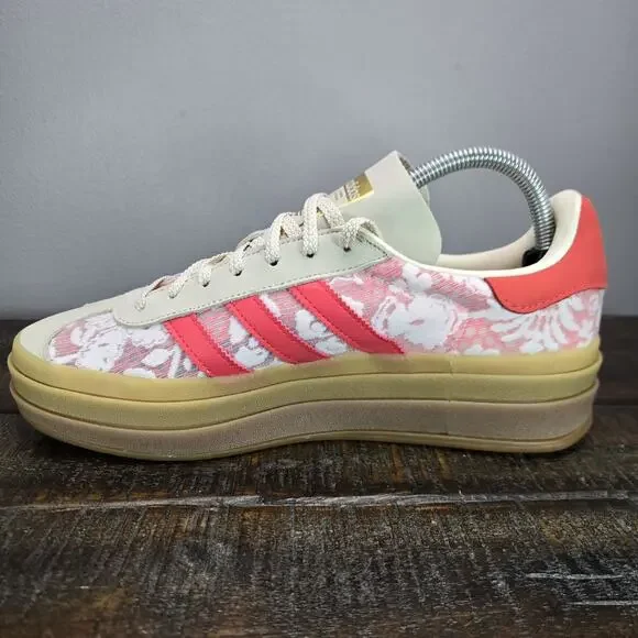 NEW Adidas Originals Gazelle Bold Liberty London Womens Size 9.5 Scarlet JR8885 - Picture 6 of 13